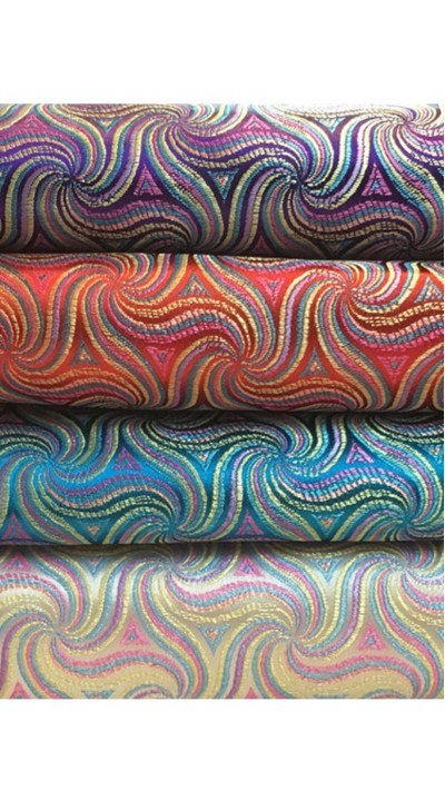 ZJ-HADG  絲綢面料 仿真絲織錦緞 沙發紅木家具坐墊布料 三角條紋枱布  16SJ011  180gsm   50D 45度照